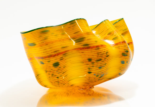 Dale Chihuly Desert Yellow Macchia Signed 2006 Handblown Glass Sculpture