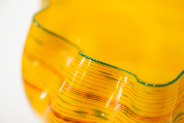 Dale Chihuly Desert Yellow Macchia Signed 2006 Handblown Glass Sculpture