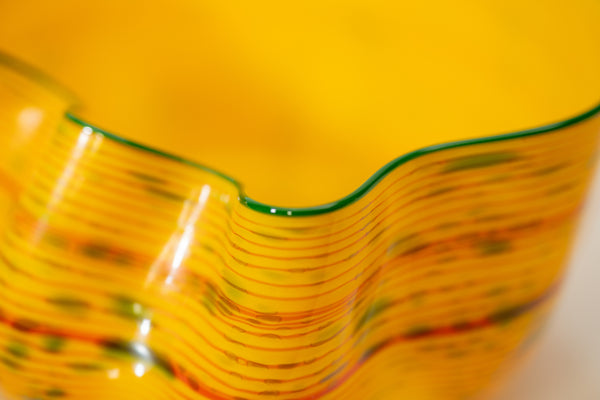 Dale Chihuly Desert Yellow Macchia Signed 2006 Handblown Glass Sculpture