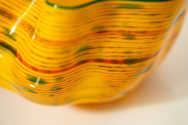 Dale Chihuly Desert Yellow Macchia Signed 2006 Handblown Glass Sculpture