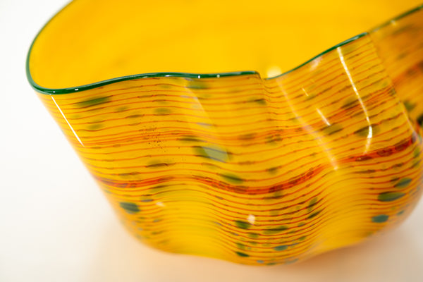 Dale Chihuly Desert Yellow Macchia Signed 2006 Handblown Glass Sculpture