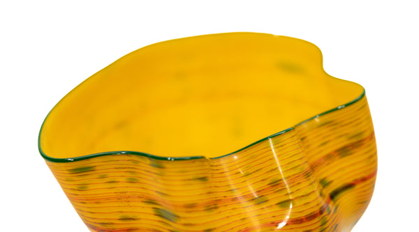 Dale Chihuly Desert Yellow Macchia Signed 2006 Handblown Glass Sculpture