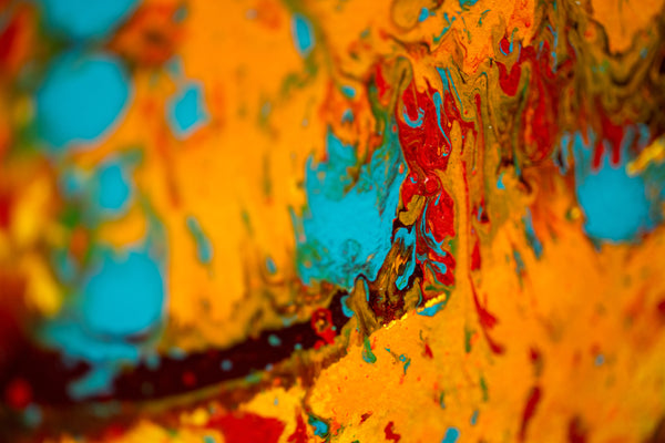 Dale Chihuly Gold Baskets Original Signed 60” x 40” Painting