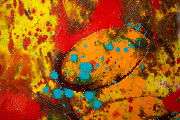 Dale Chihuly Gold Baskets Original Signed 60” x 40” Painting