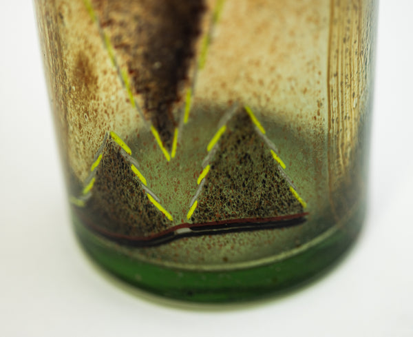 Dale Chihuly Indian Blanket Cylinder 1976 12” Signed Hand Blown Glass