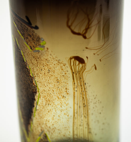 Dale Chihuly Indian Blanket Cylinder 1976 12” Signed Hand Blown Glass