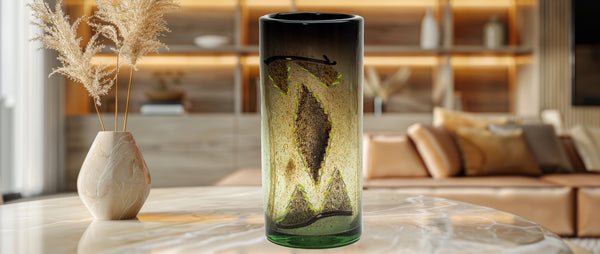 Dale Chihuly Indian Blanket Cylinder 1976 12” Signed Hand Blown Glass