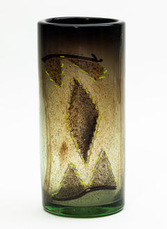 Dale Chihuly, Indian Blanket Cylinder, 1976 12” Signed Hand-blown Glass