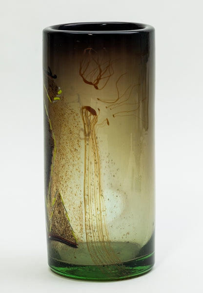 Dale Chihuly Indian Blanket Cylinder 1976 12” Signed Hand Blown Glass