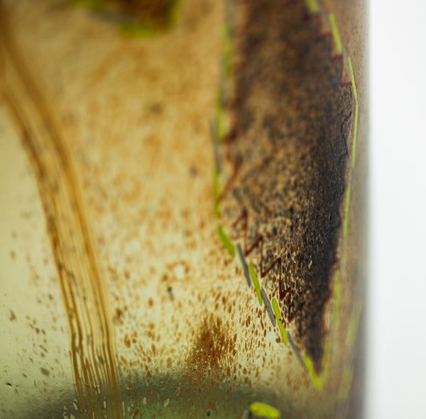 Dale Chihuly Indian Blanket Cylinder 1976 12” Signed Hand Blown Glass