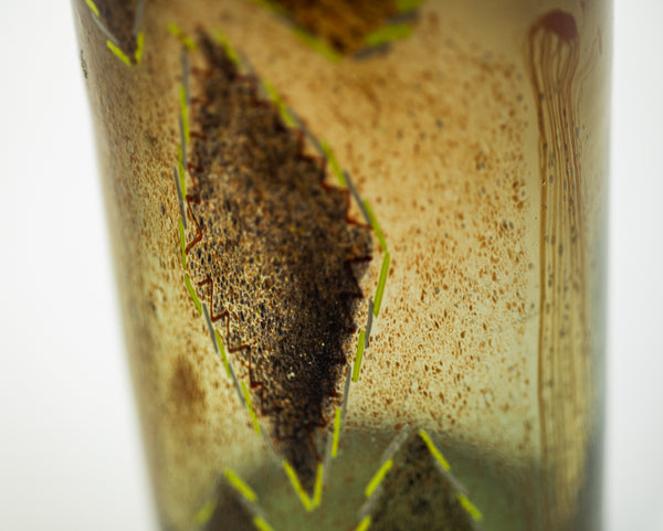 Dale Chihuly Indian Blanket Cylinder 1976 12” Signed Hand Blown Glass