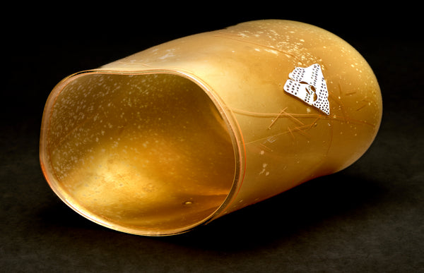 Dale Chihuly, 1980 Signed Indian Blanket Cylinder, Early Hand Blown Glass