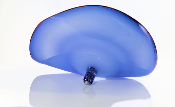 Dale Chihuly, Lapis Blue and Orange Five Piece Seaform Set, Signed 1988