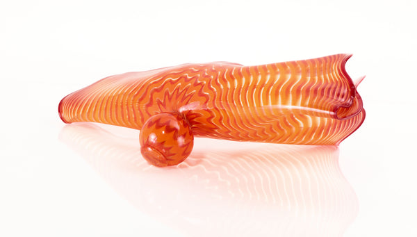 Dale Chihuly, Lapis Blue and Orange Five Piece Seaform Set, Signed 1988