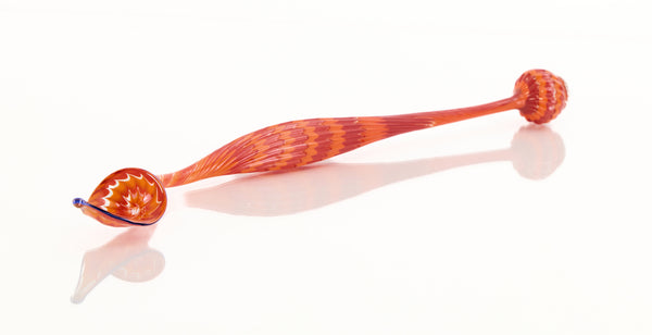 Dale Chihuly, Lapis Blue and Orange Five Piece Seaform Set, Signed 1988