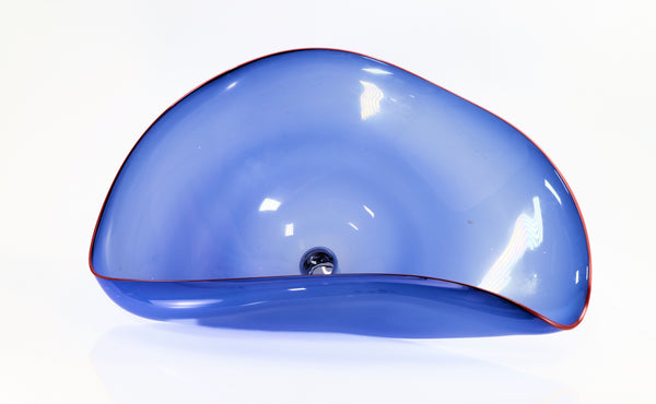 Dale Chihuly, Lapis Blue and Orange Five Piece Seaform Set, Signed 1988