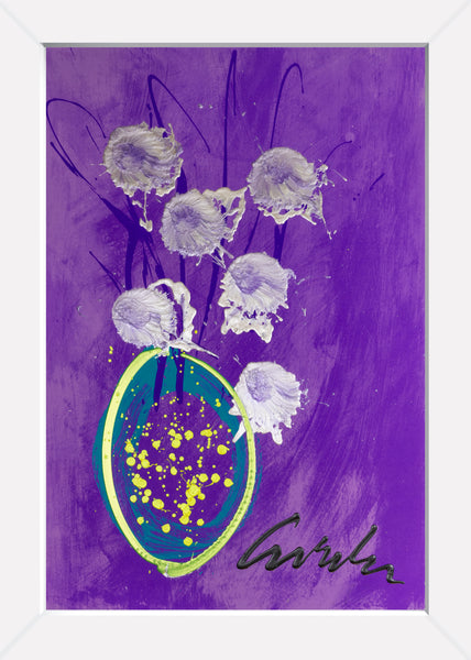 Dale Chihuly Purple Lilac Dreams 37” Signed Screenprint with Hand Painting