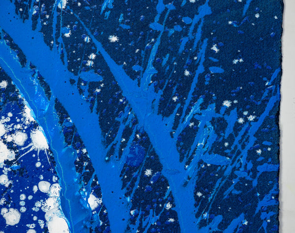 Dale Chihuly Midnight Blue Float 42x29 Signed Original Painting