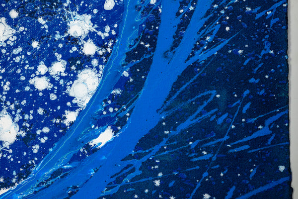 Dale Chihuly Midnight Blue Float 42x29 Signed Original Painting