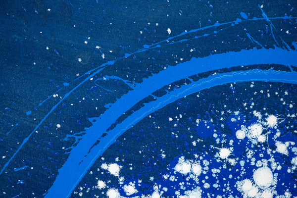 Dale Chihuly Midnight Blue Float 42x29 Signed Original Painting