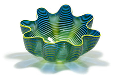 Dale Chihuly Neptune Blue Seaform Sold Out 2011 Portland Press Signed Hand Blown Glass