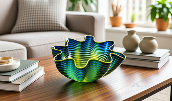 Dale Chihuly, Neptune Blue Seaform, Sold Out 2011 Portland Press Signed Handblown Glass