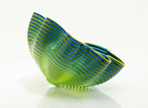 Dale Chihuly Neptune Blue Seaform Sold Out 2011 Portland Press Signed Handblown Glass
