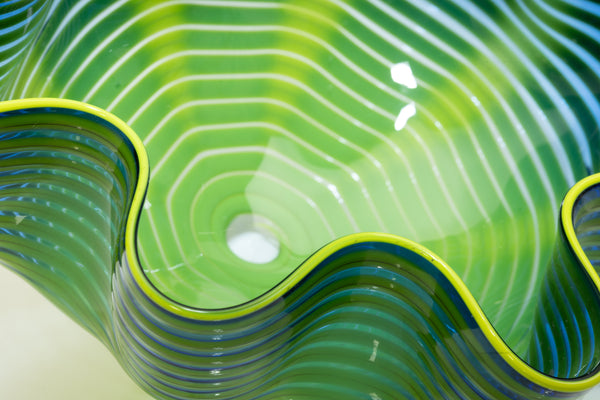 Dale Chihuly Neptune Blue Seaform Sold Out 2011 Portland Press Signed Handblown Glass