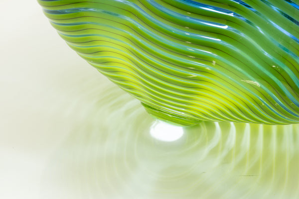 Dale Chihuly Neptune Blue Seaform Sold Out 2011 Portland Press Signed Handblown Glass