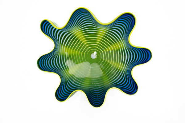 Dale Chihuly Neptune Blue Seaform Sold Out 2011 Portland Press Signed Handblown Glass