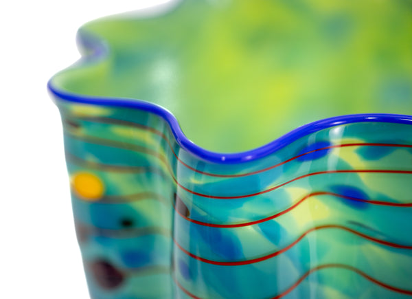 Dale Chihuly Ocean Macchia Sold Out Portland Press 2002 Signed Hand Blown Glass
