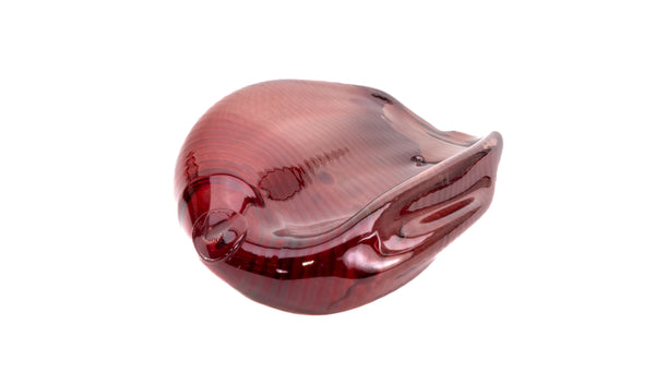 Dale Chihuly 1986 Large Signed Glass Oxblood Seaform Pair with Turquoise Lip Wrap