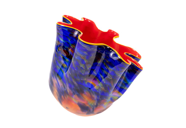 Dale Chihuly Blue and Red Pacific Sunrise Macchia Signed PP 2006 Hand Blown Glass