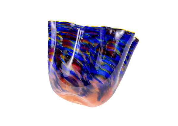 Dale Chihuly Blue and Red Pacific Sunrise Macchia Signed PP 2006 Hand Blown Glass