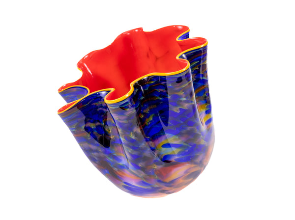 Dale Chihuly Blue and Red Pacific Sunrise Macchia Signed PP 2006 Hand Blown Glass