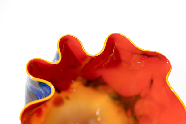 Dale Chihuly Blue and Red Pacific Sunrise Macchia Signed PP 2006 Hand Blown Glass