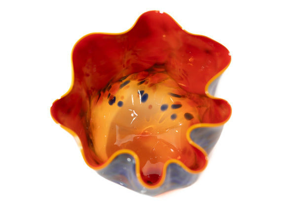Dale Chihuly Blue and Red Pacific Sunrise Macchia Signed PP 2006 Hand Blown Glass