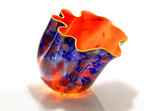 Dale Chihuly Blue and Red Pacific Sunrise Macchia Signed PP 2006 Hand Blown Glass