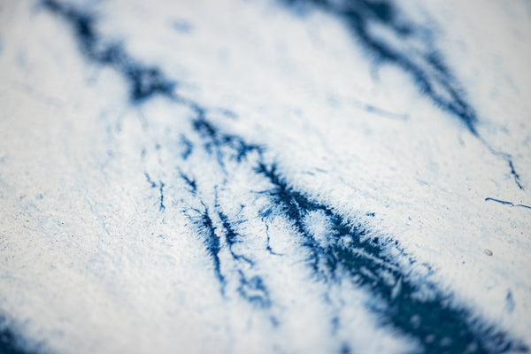 Dale Chihuly Original Acrylic on Paper Signed Painting Aegean Blue Reeds 42x30 Inches