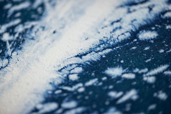 Dale Chihuly Original Acrylic on Paper Signed Painting Aegean Blue Reeds 42x30 Inches