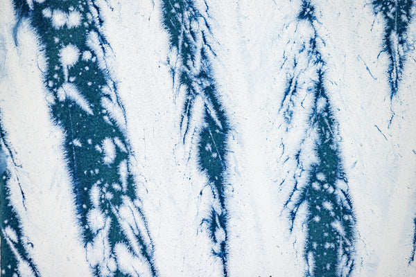 Dale Chihuly Original Acrylic on Paper Signed Painting Aegean Blue Reeds 42x30 Inches