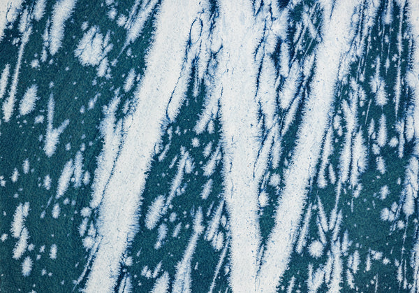 Dale Chihuly Original Acrylic on Paper Signed Painting Aegean Blue Reeds 42x30 Inches