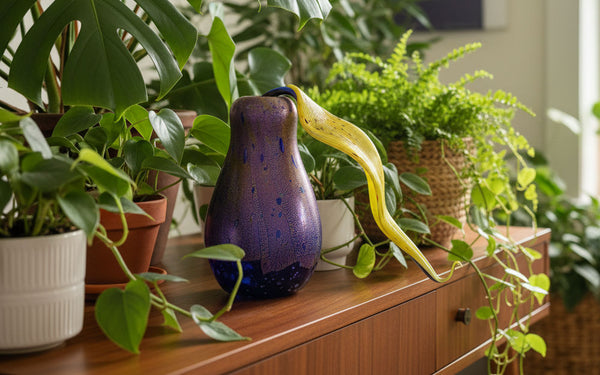 Dale Chihuly, Purple Philodendron Ikebana, 2002 signed Portland Press hand-blown glass