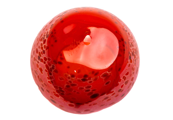 Dale Chihuly Red Basket with Black Lip Wrap Singed Hand-Blown Glass 1995