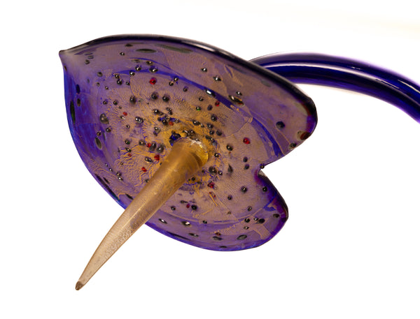Dale Chihuly Red-Orange and Violet Ikebana 2001 Signed Large 36x32 Handblown Glass