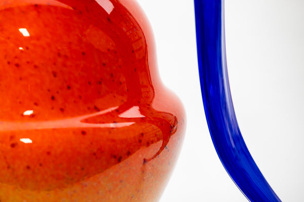 Dale Chihuly Red-Orange and Violet Ikebana 2001 Signed Large 36x32 Handblown Glass