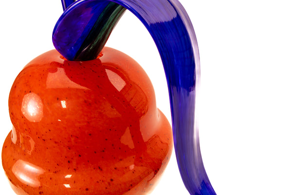 Dale Chihuly Red-Orange and Violet Ikebana 2001 Signed Large 36x32 Handblown Glass