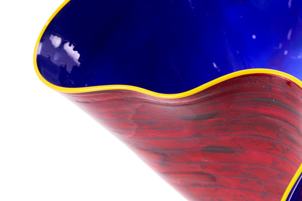Dale Chihuly, Large 29 Inch Sapphire Macchia Signed 2015 Handblown Glass