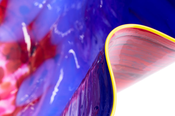 Dale Chihuly, Large 29 Inch Sapphire Macchia Signed 2015 Handblown Glass