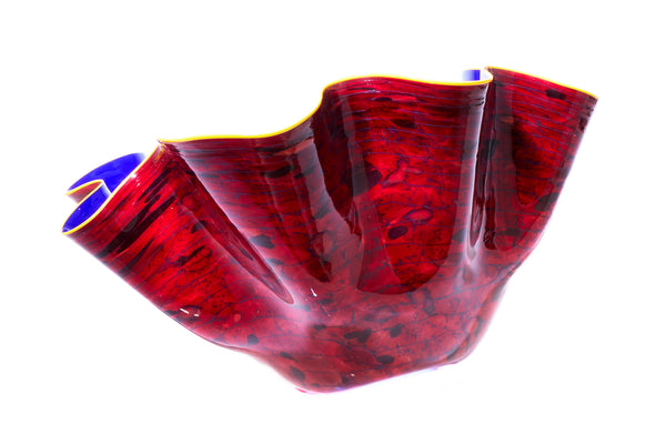 Dale Chihuly, Large 29 Inch Sapphire Macchia Signed 2015 Handblown Glass
